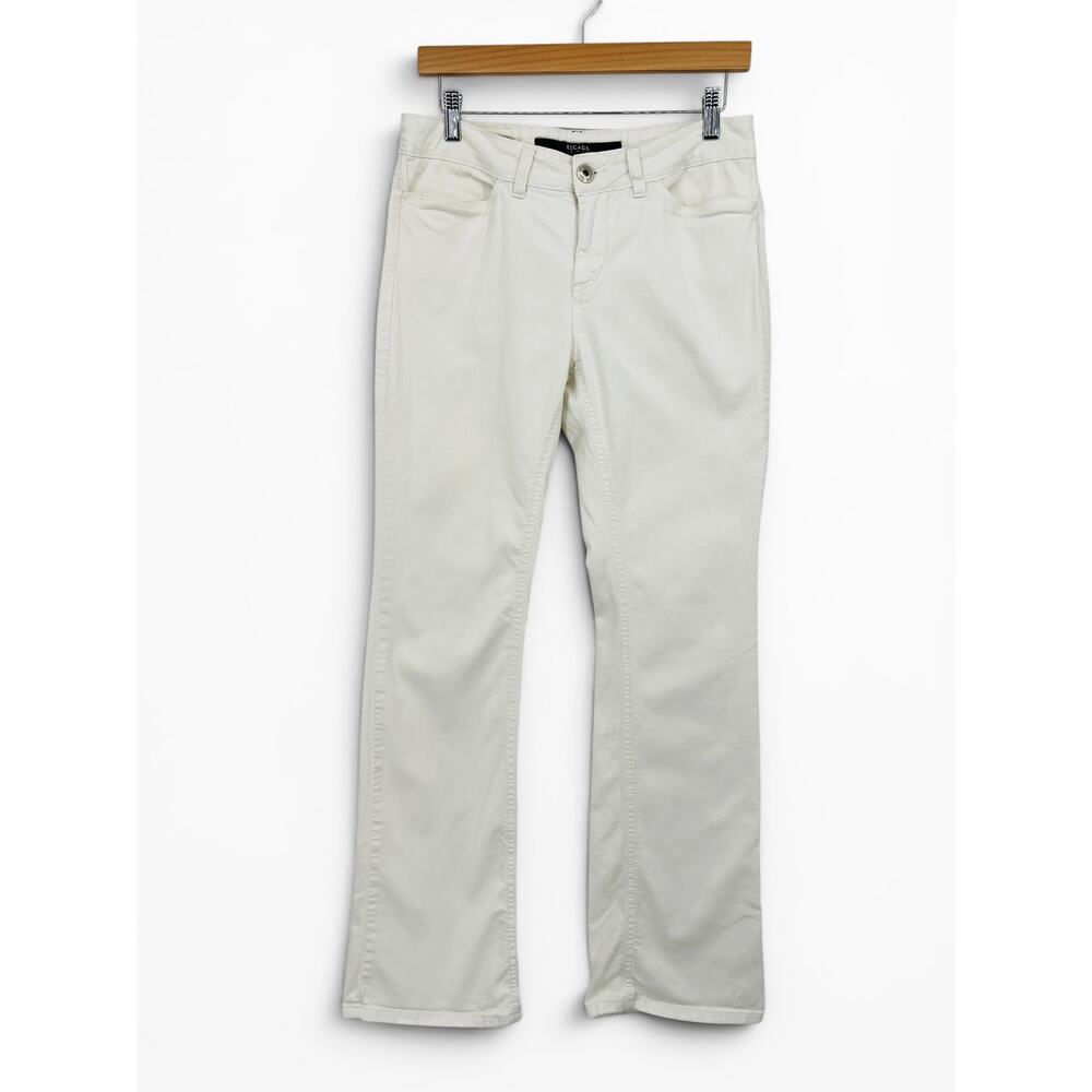 Escada Sport Layla White Flare Jeans Women's 38 US 8 Minimalist Resortwear